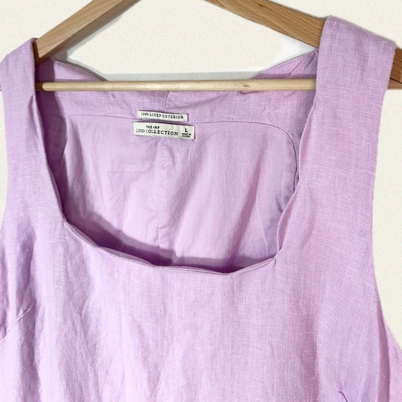 Abercrombie & Fitch Premium Linen Scalloped Mini Dress - Picture 8 of 8